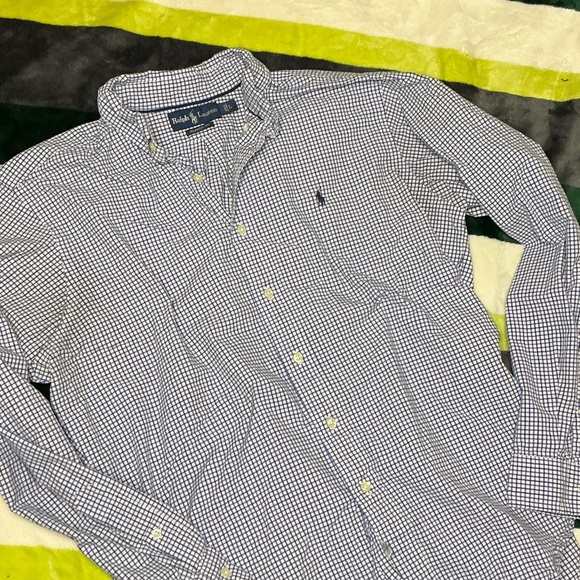Polo Ralph Lauren Navy and White Checkered Shirt - Picture 3 of 9